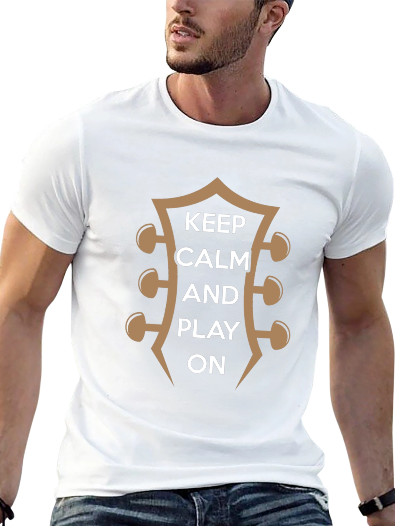 Keep Calm and Play On Guitar T-Shirt