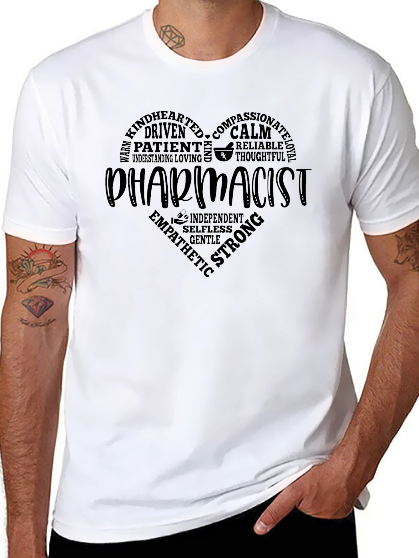Pharmacist Heart Word T-Shirt - Appreciation Tee