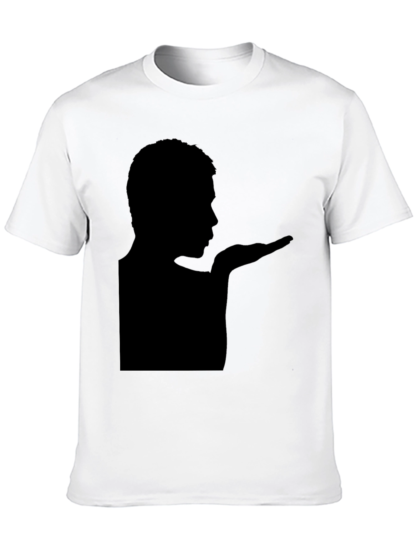 Silhouette Blowing Kiss Tee - Black Graphic T-Shirt