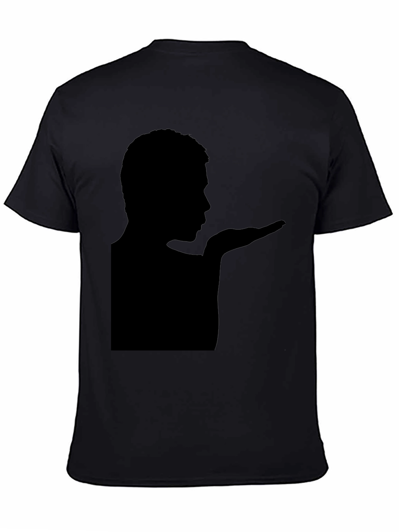 Silhouette Blowing Kiss Tee - Black Graphic T-Shirt