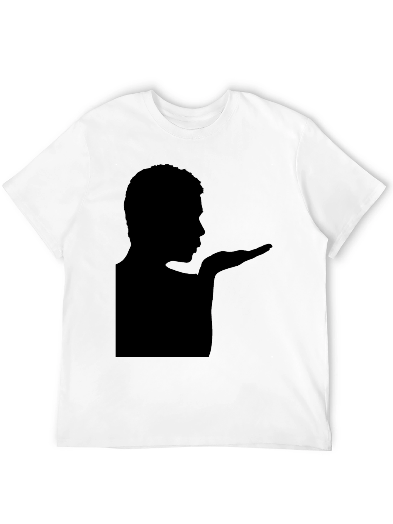 Silhouette Blowing Kiss Tee - Black Graphic T-Shirt