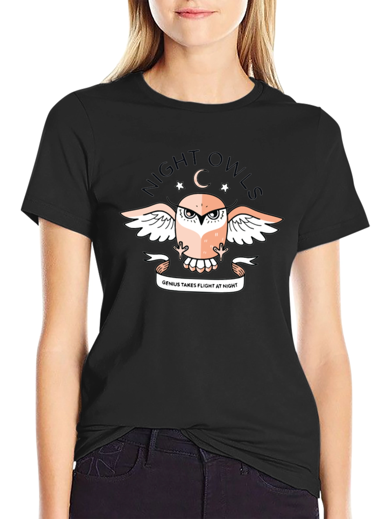 Night Owls Graphic T-Shirt - Genius Takes Flight