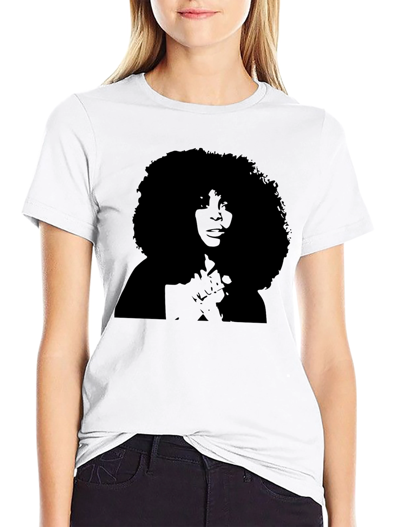 Retro Afro Silhouette Tee - Classic Style