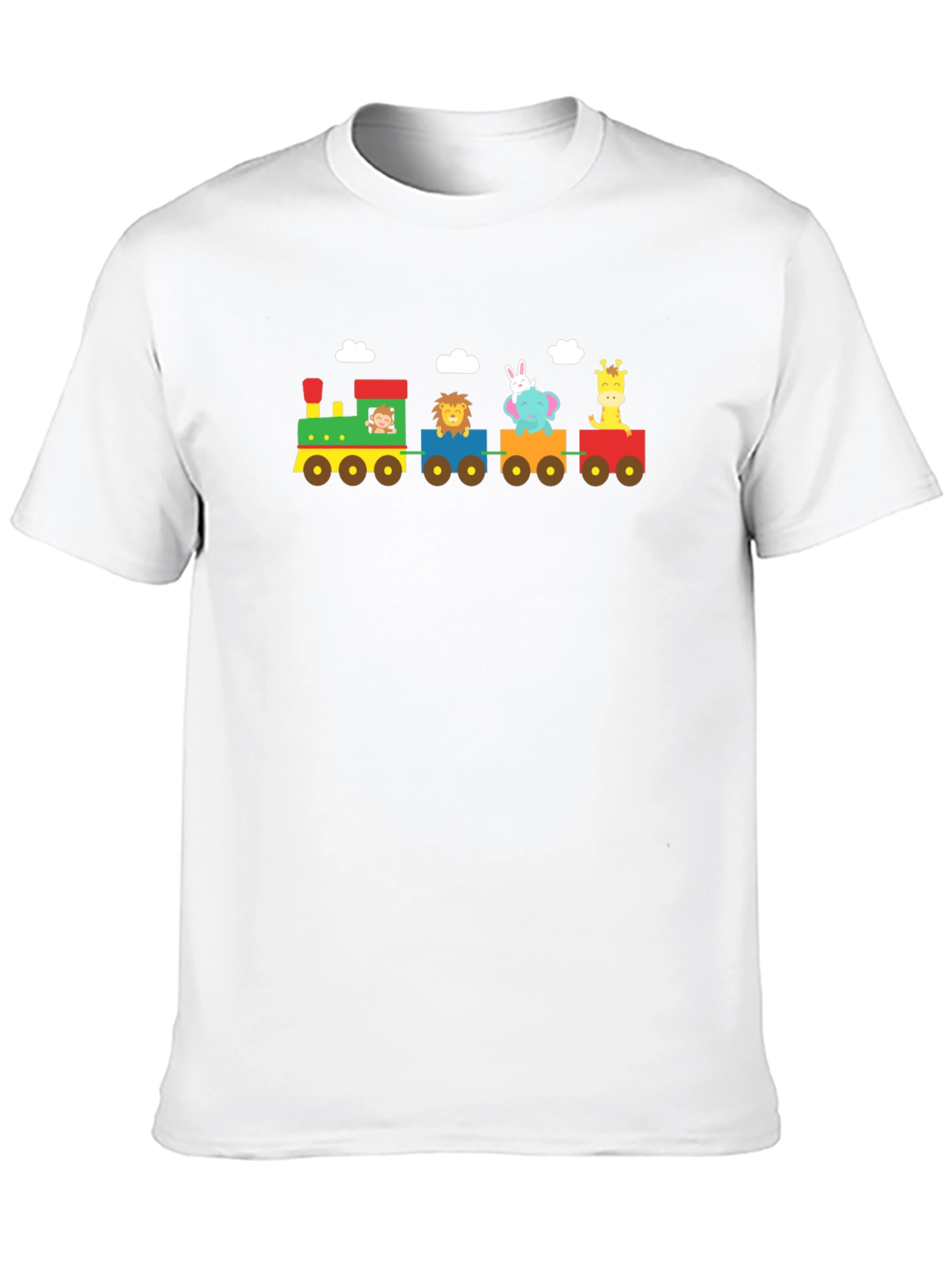Animal Train Graphic Tee - Whimsical Black T-Shirt