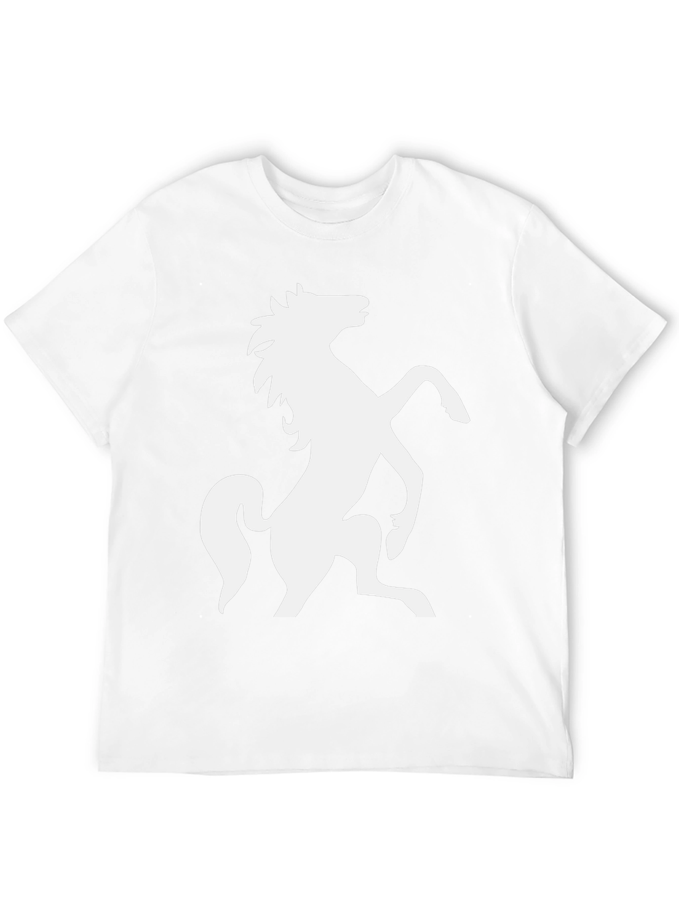 Black Horse Silhouette Tee - Bold Equestrian Style