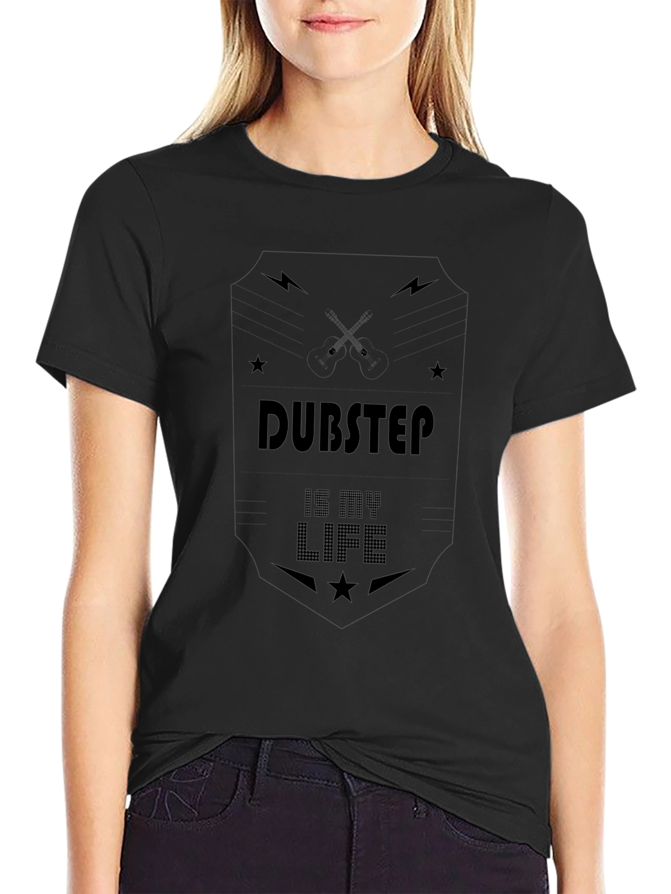 Dubstep is my life - Black Tee