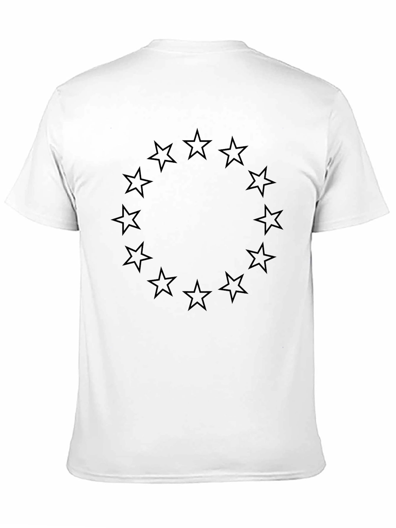 Black Star Circle Graphic Tee - Modern Casual