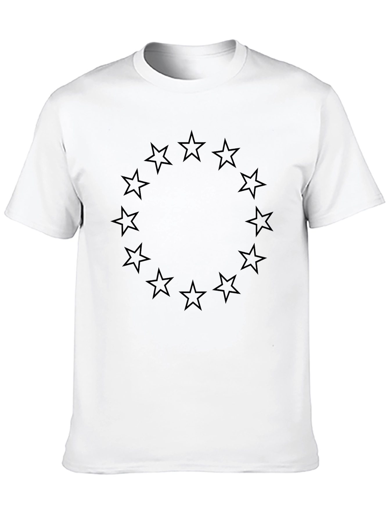 Black Star Circle Graphic Tee - Modern Casual