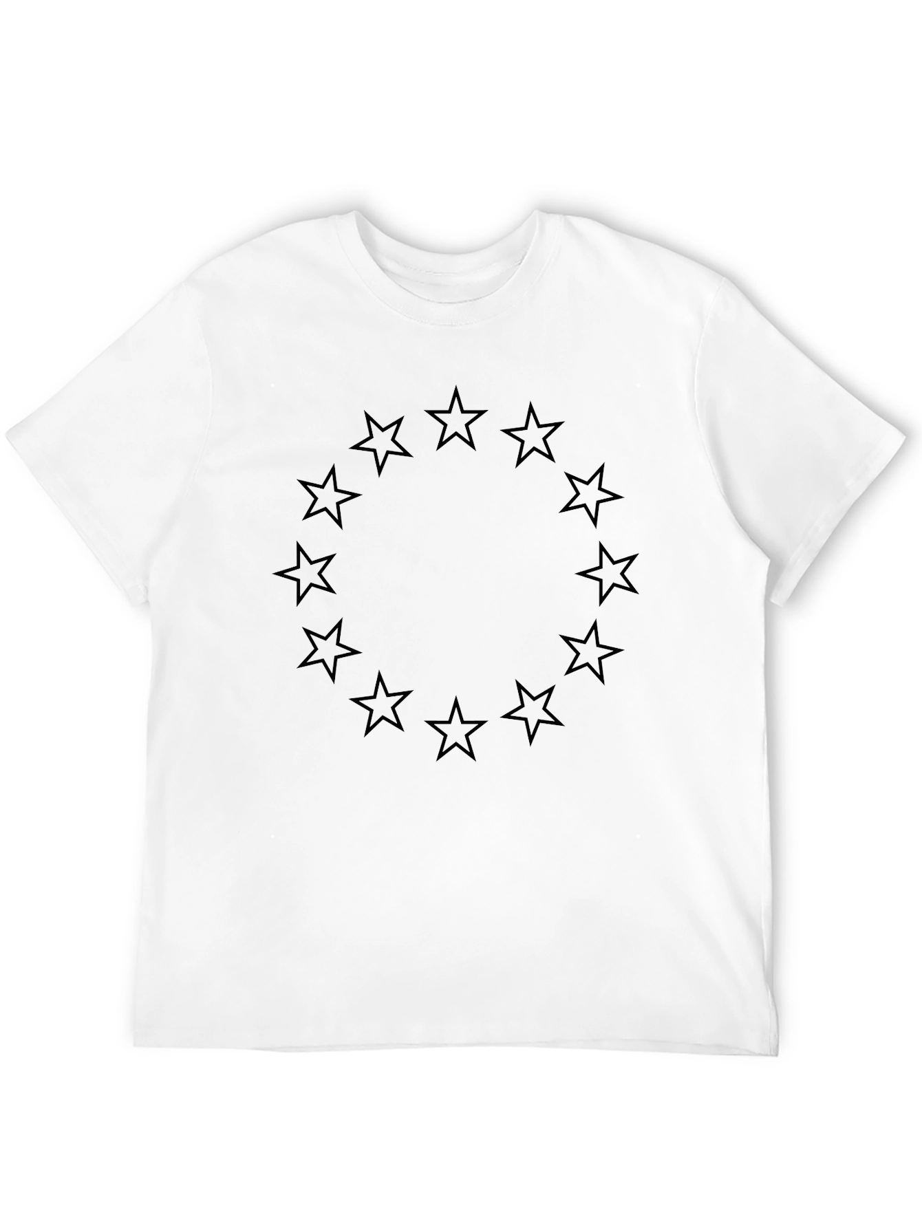 Black Star Circle Graphic Tee - Modern Casual