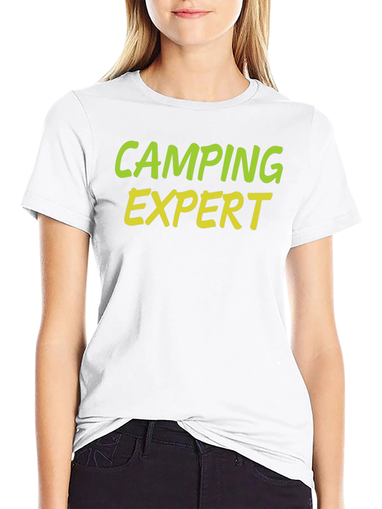 Camping Expert Graphic Tee - Black Cotton T-Shirt