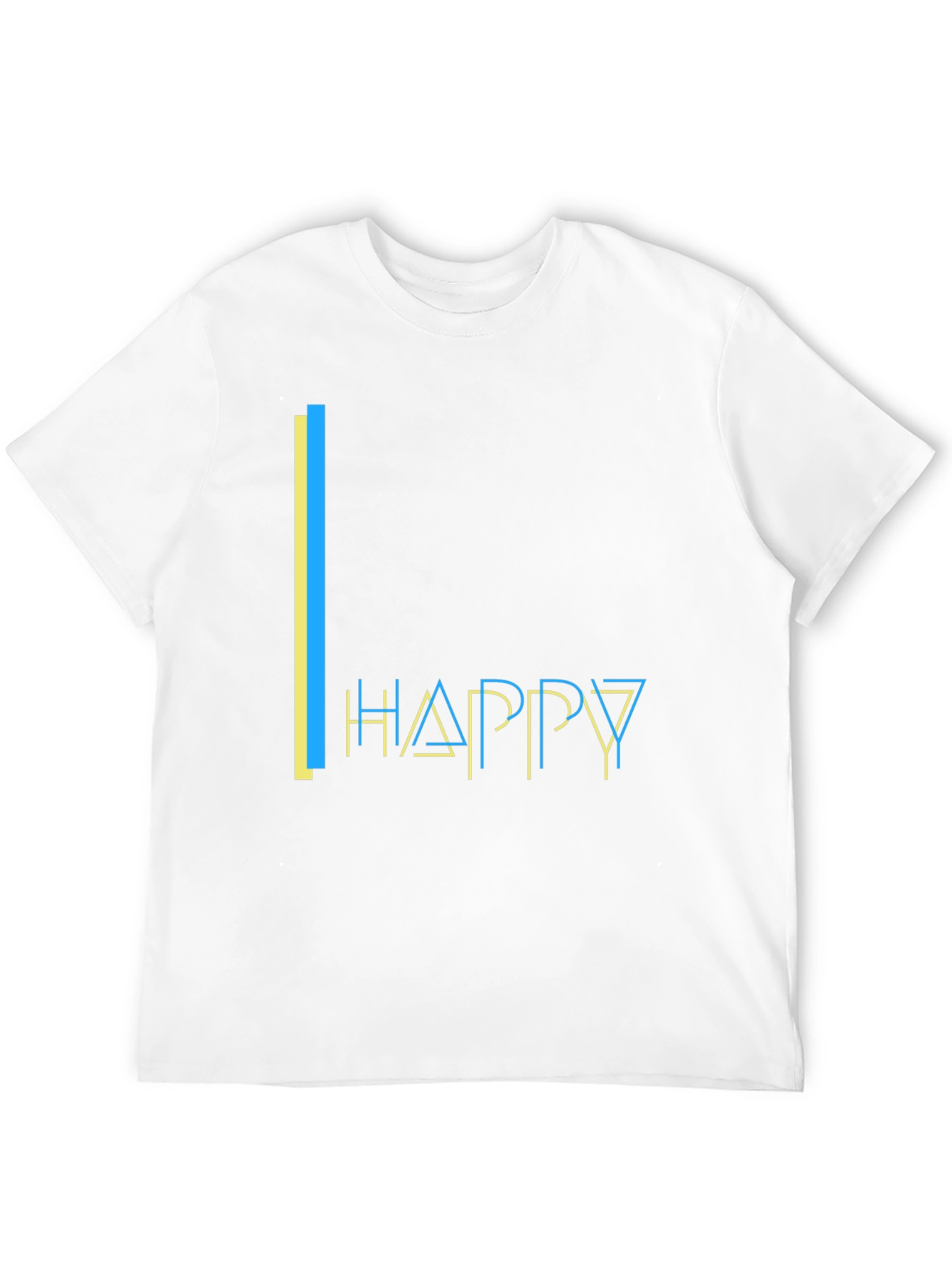 Happy Graphic Print Black T-Shirt
