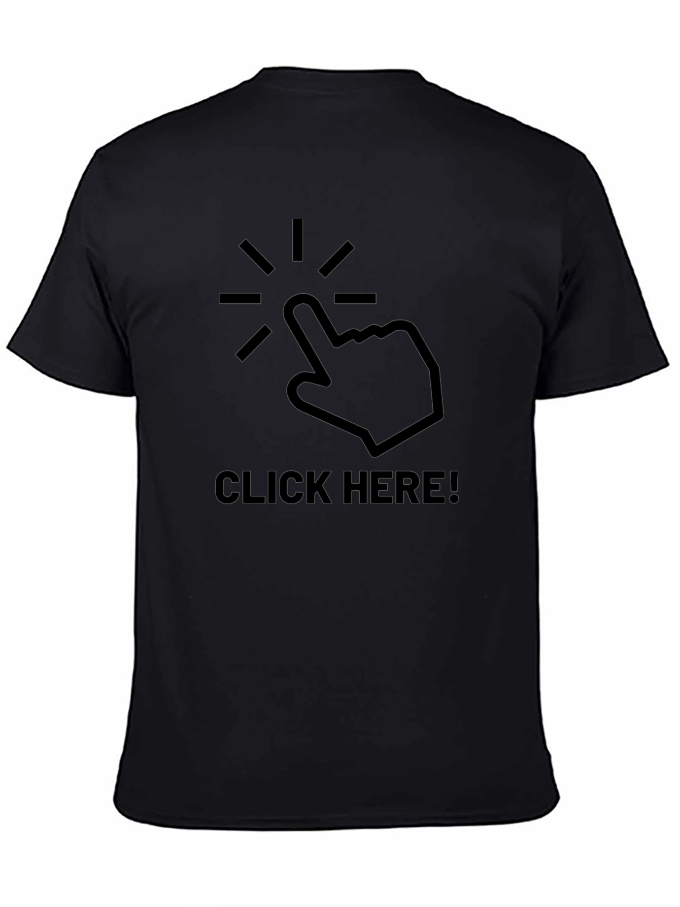 Click Here Graphic T-Shirt - Trendy Unisex Tee