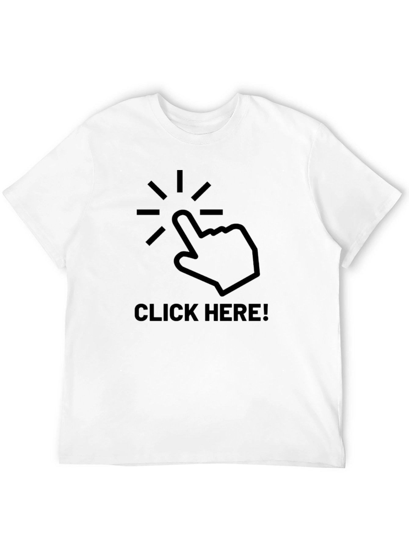Click Here Graphic T-Shirt - Trendy Unisex Tee