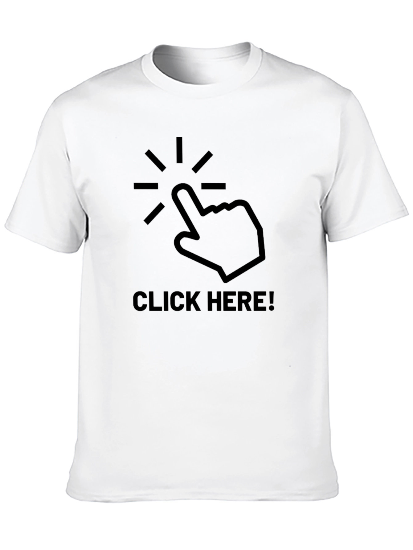 Click Here Graphic T-Shirt - Trendy Unisex Tee