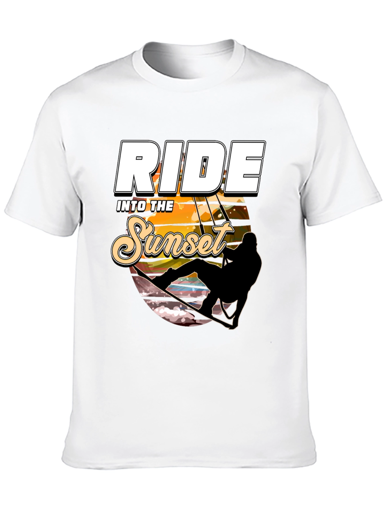 Ride Into the Sunset Black Graphic Tee