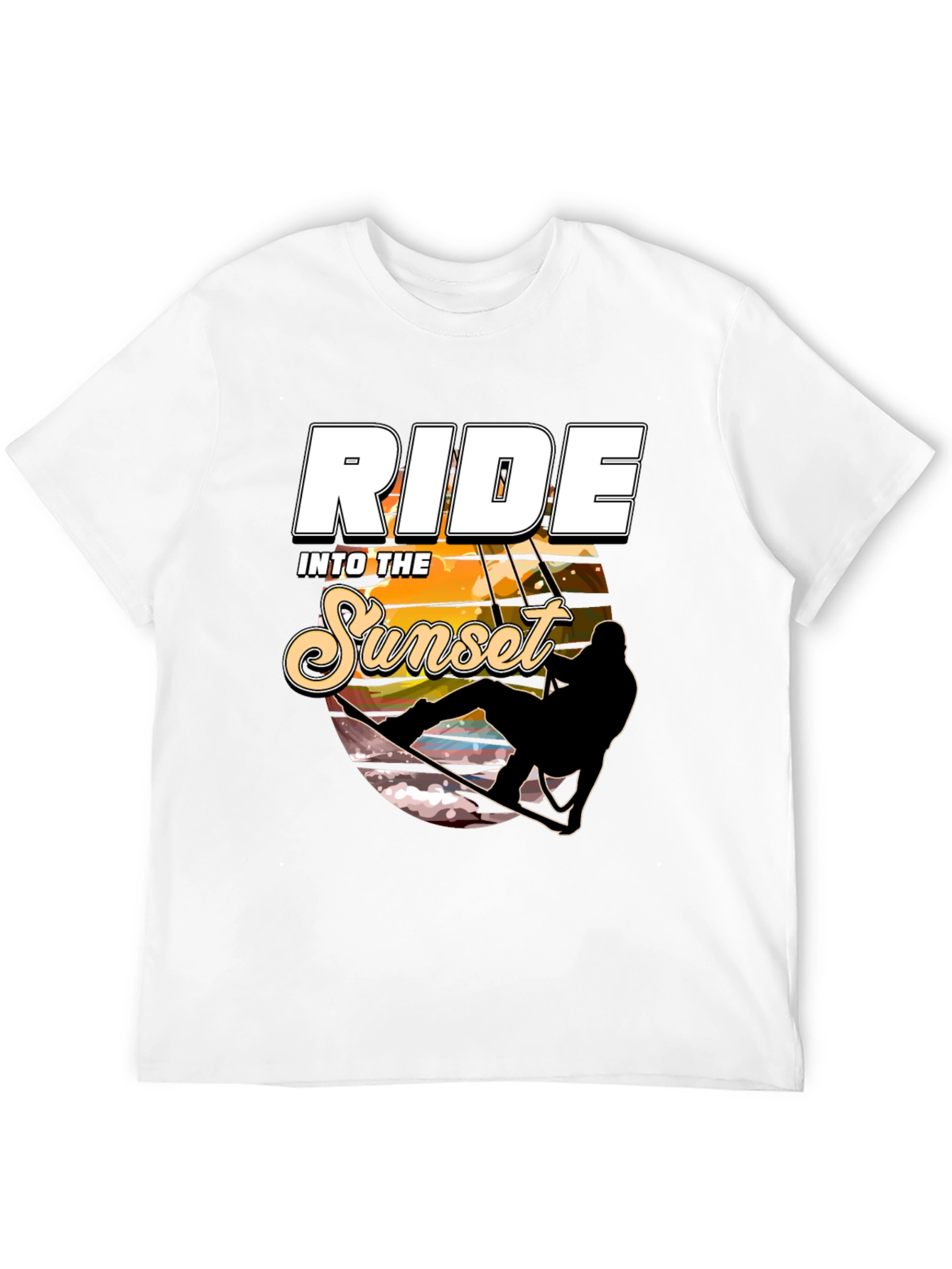 Ride Into the Sunset Black Graphic Tee