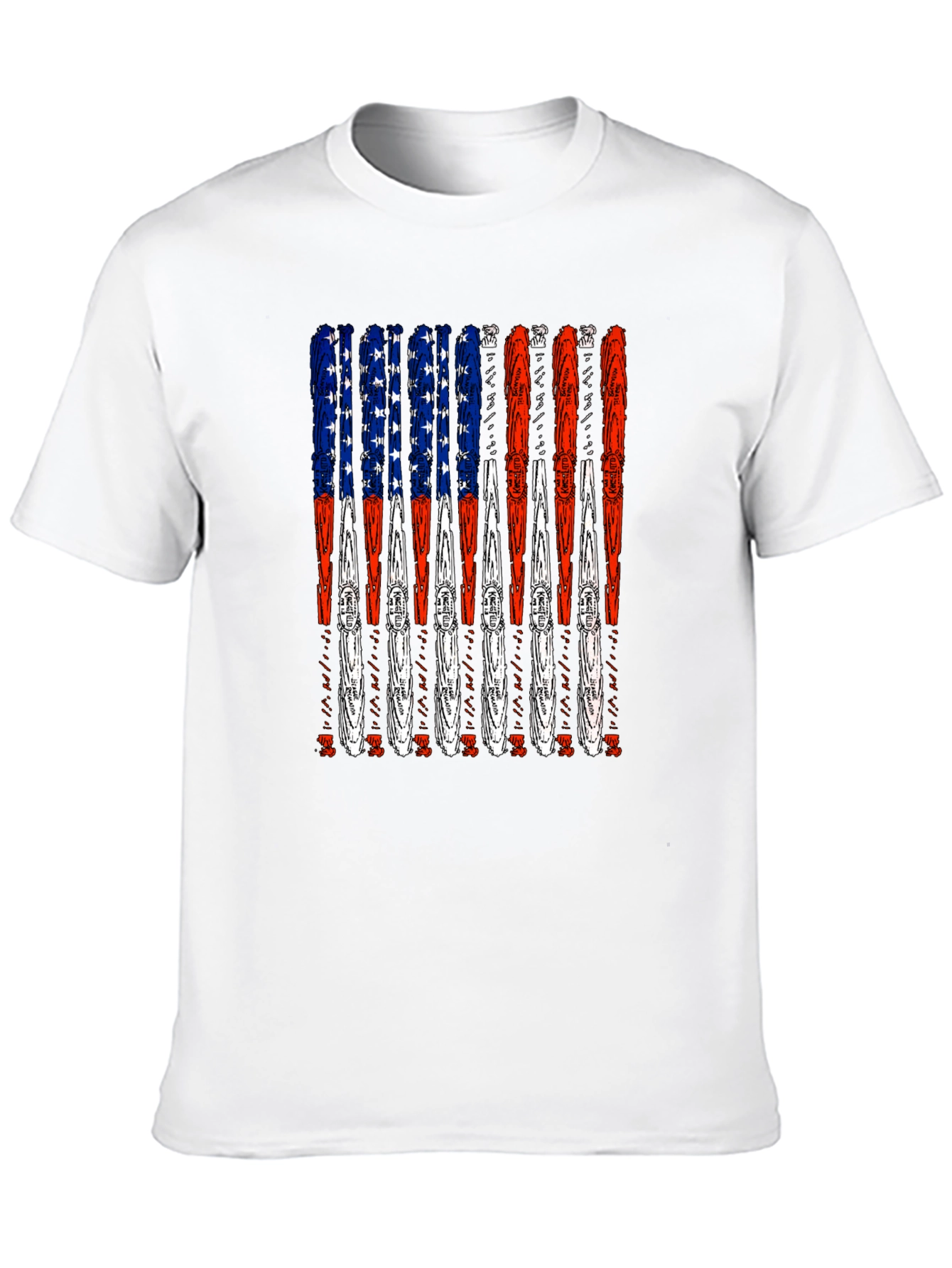American Flag Ski T-Shirt - USA Pride