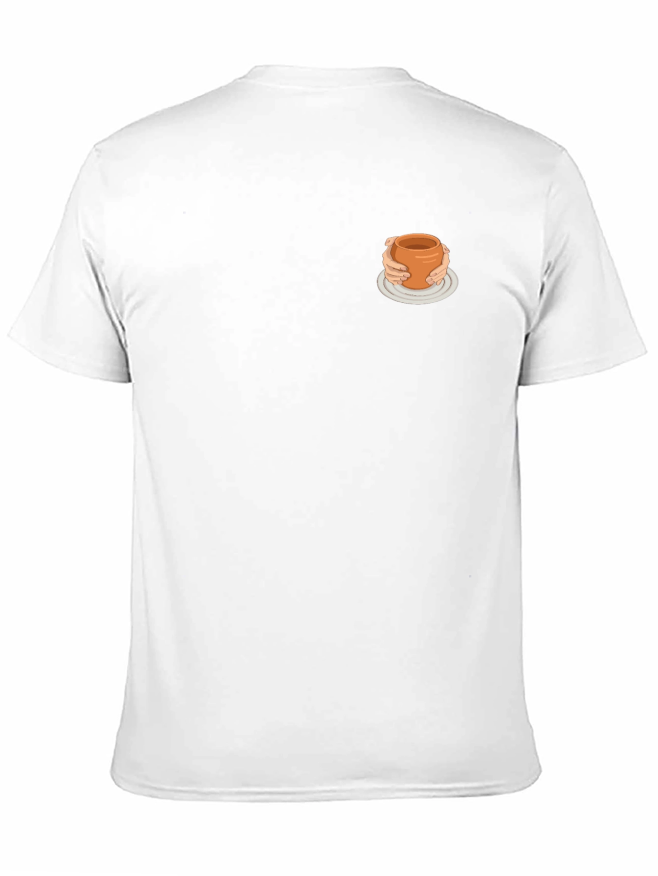 Minimalist Black Tee with Quirky Pottery Design