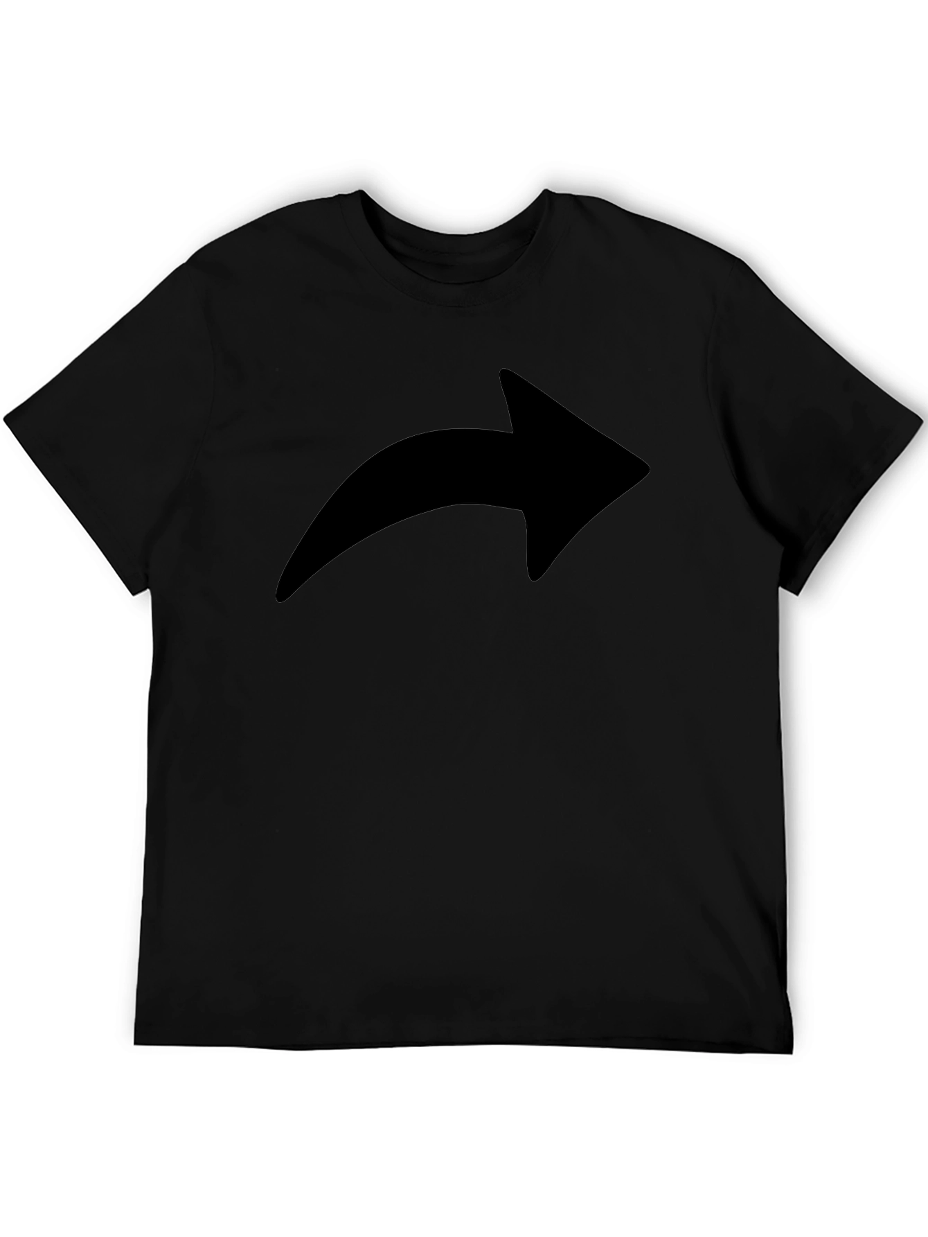 Modern Forward Arrow Graphic Tee - Black