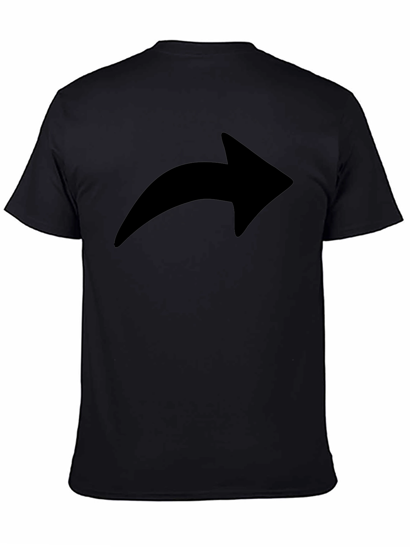 Modern Forward Arrow Graphic Tee - Black