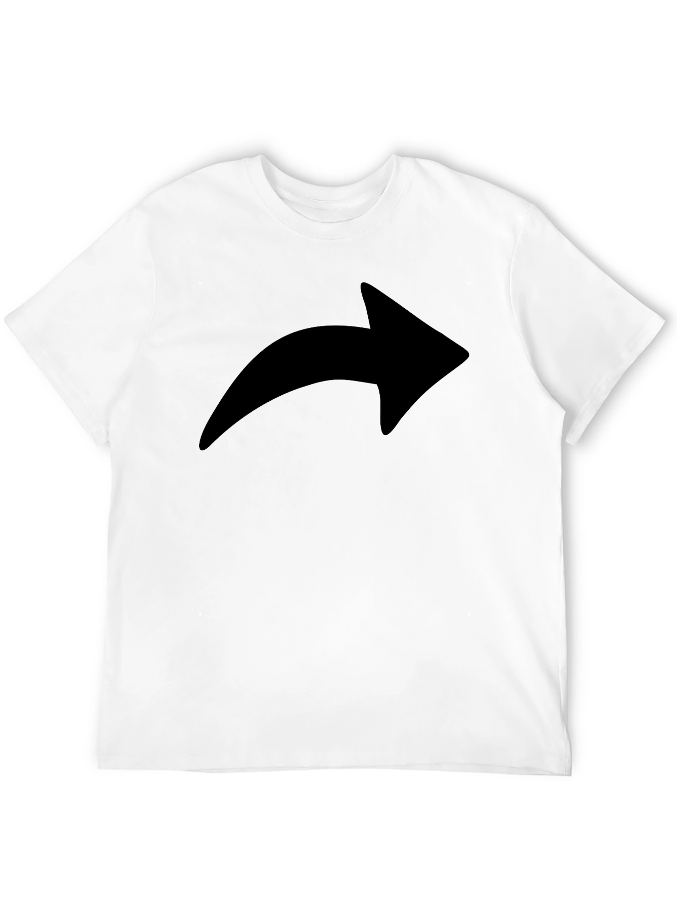Modern Forward Arrow Graphic Tee - Black