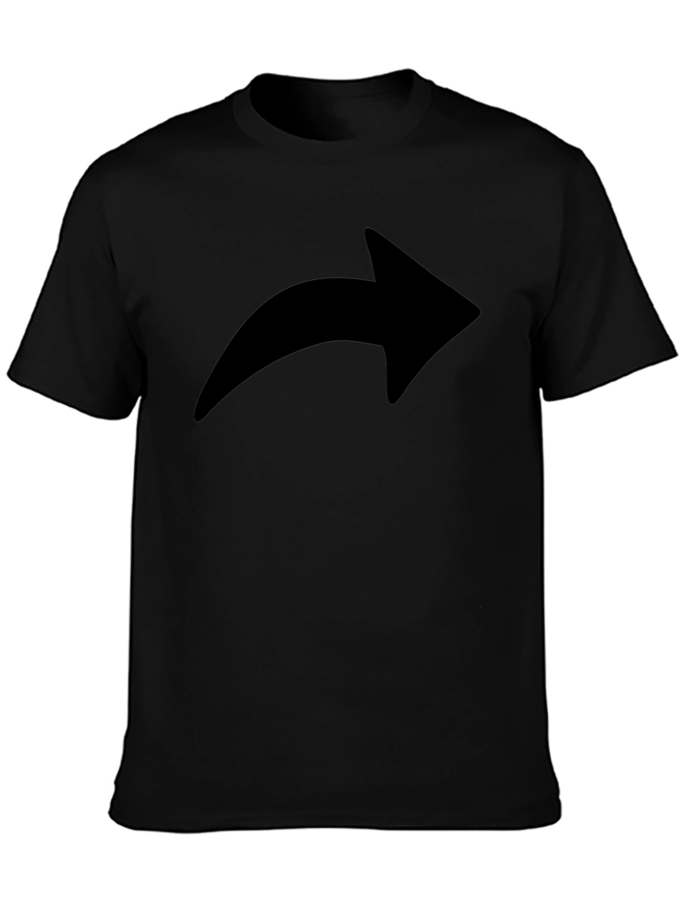Modern Forward Arrow Graphic Tee - Black