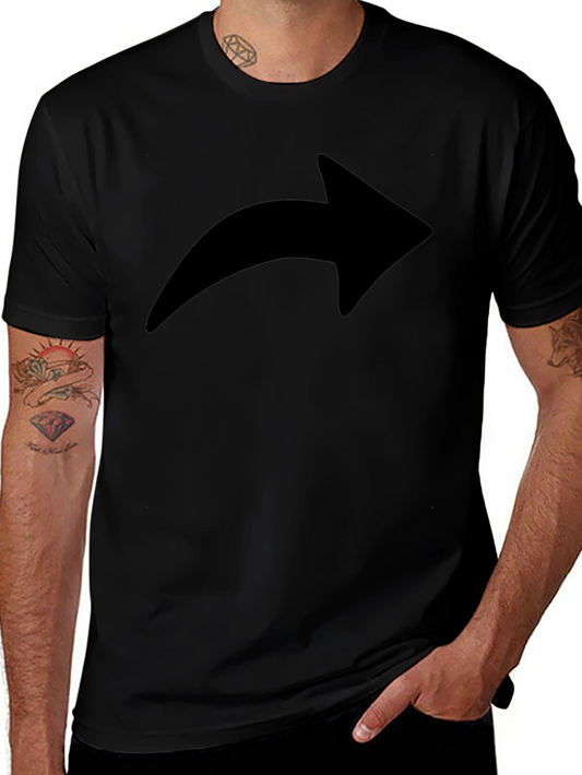 Modern Forward Arrow Graphic Tee - Black