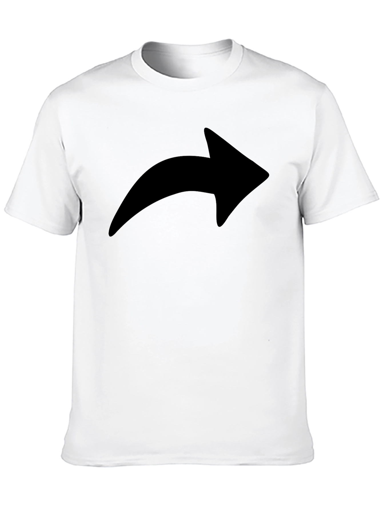 Modern Forward Arrow Graphic Tee - Black