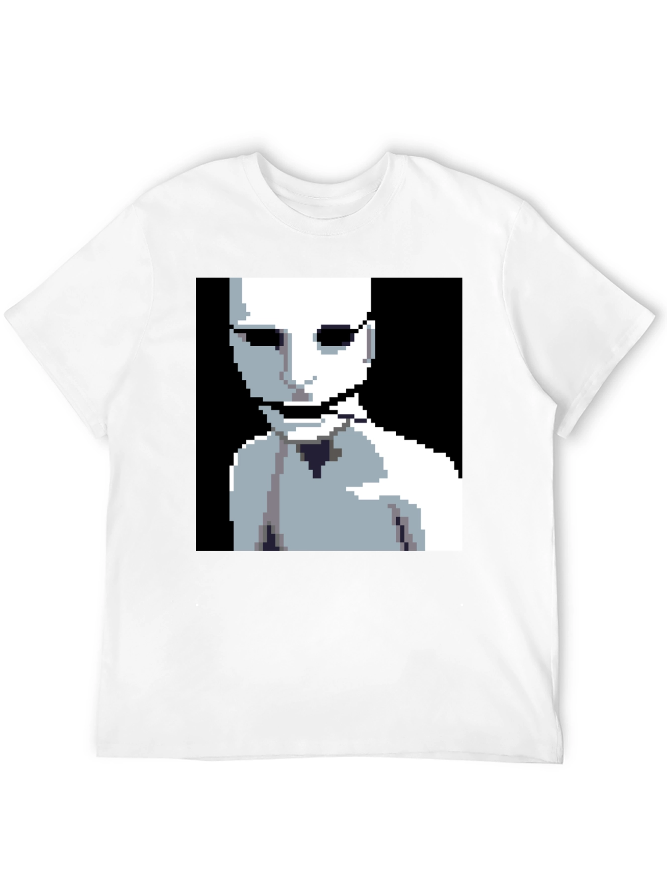 Pixelated Horror Graphic Tee - Black
