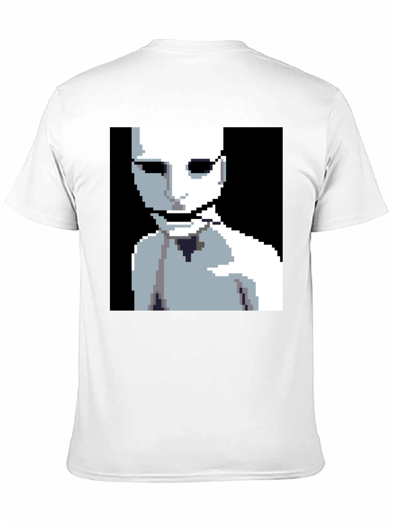 Pixelated Horror Graphic Tee - Black