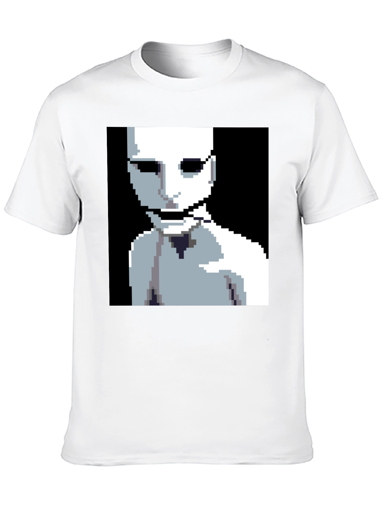 Pixelated Horror Graphic Tee - Black