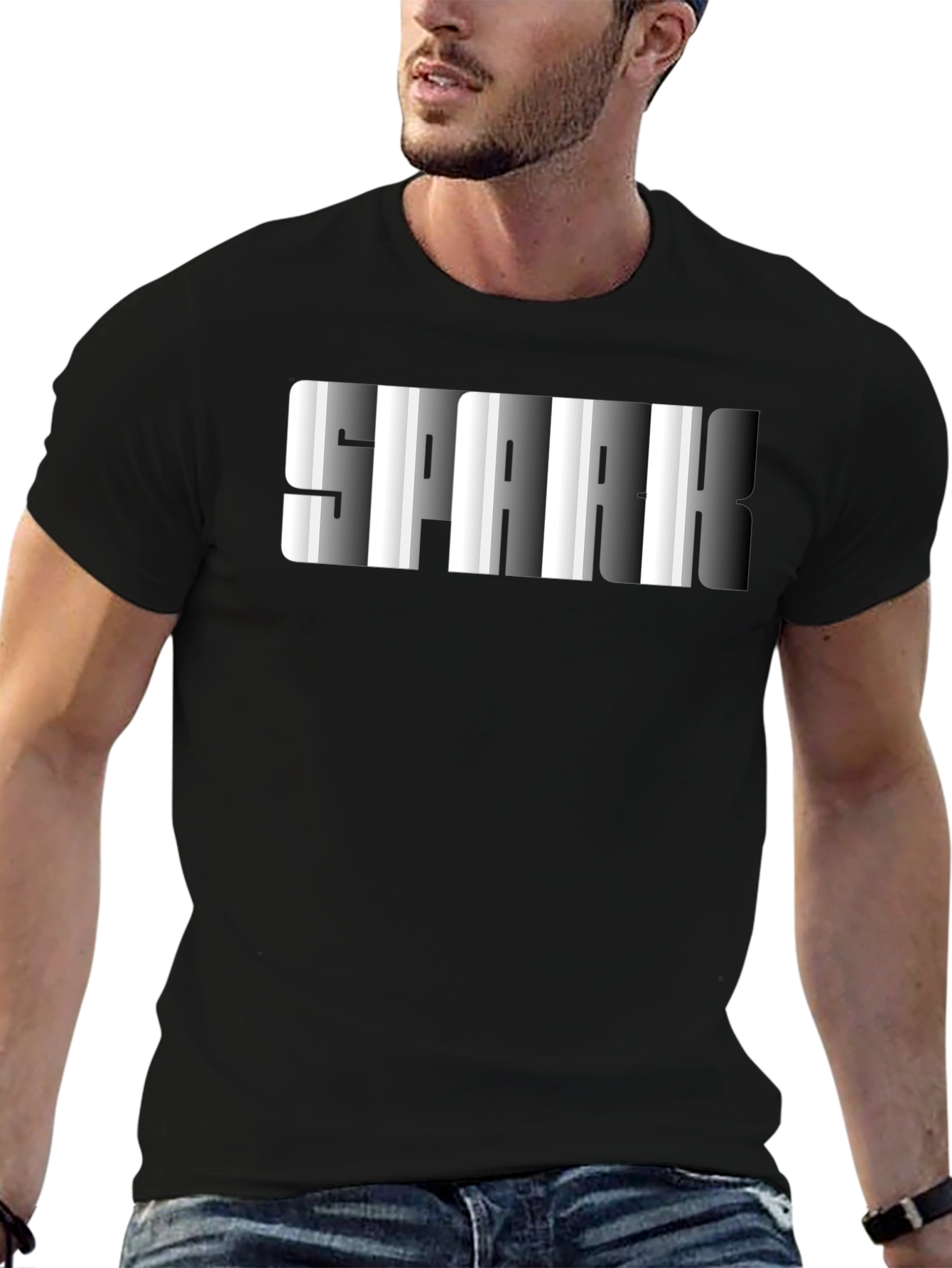 SPARK Graphic Mens Black T-Shirt