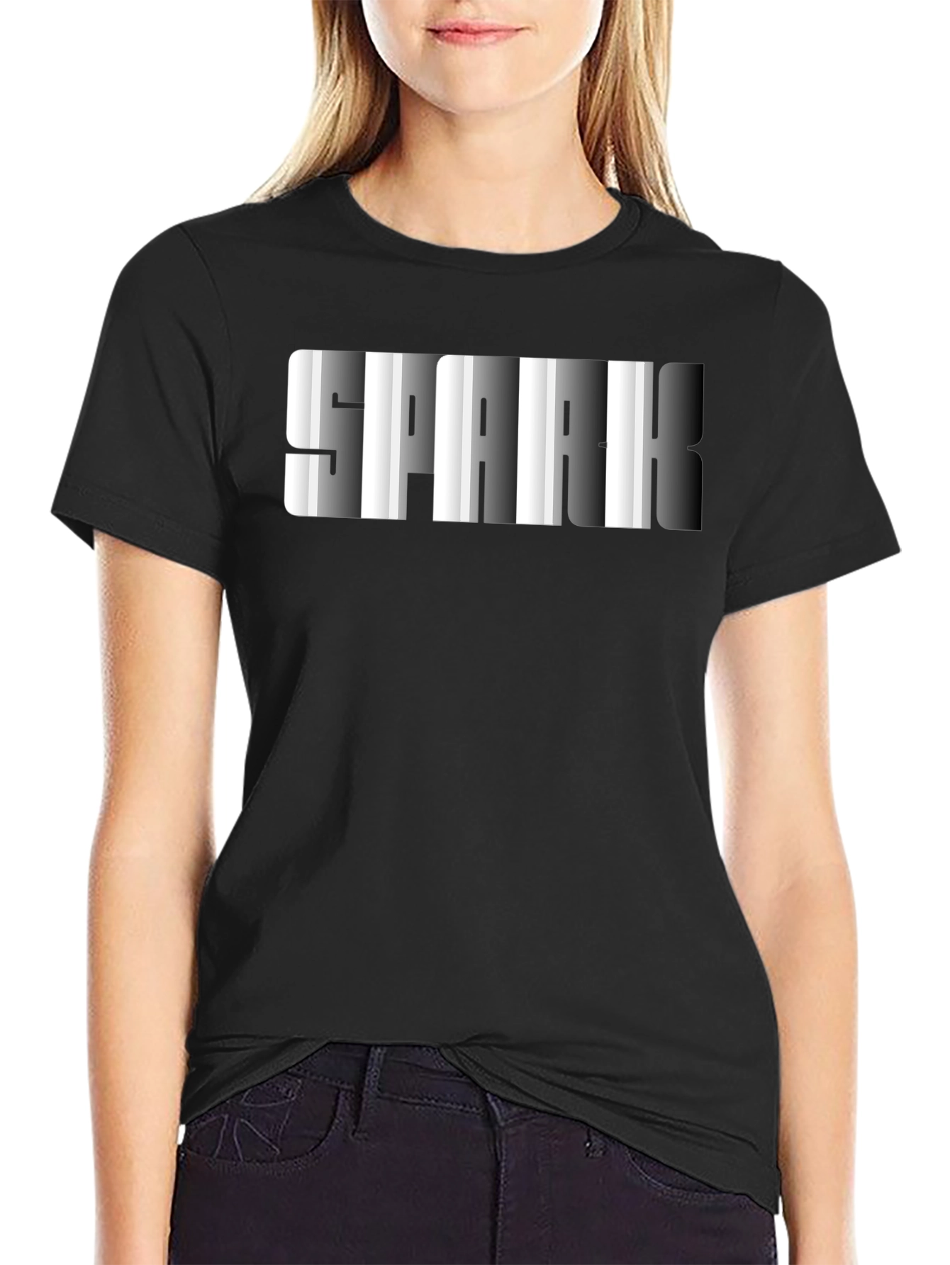 SPARK Graphic Mens Black T-Shirt