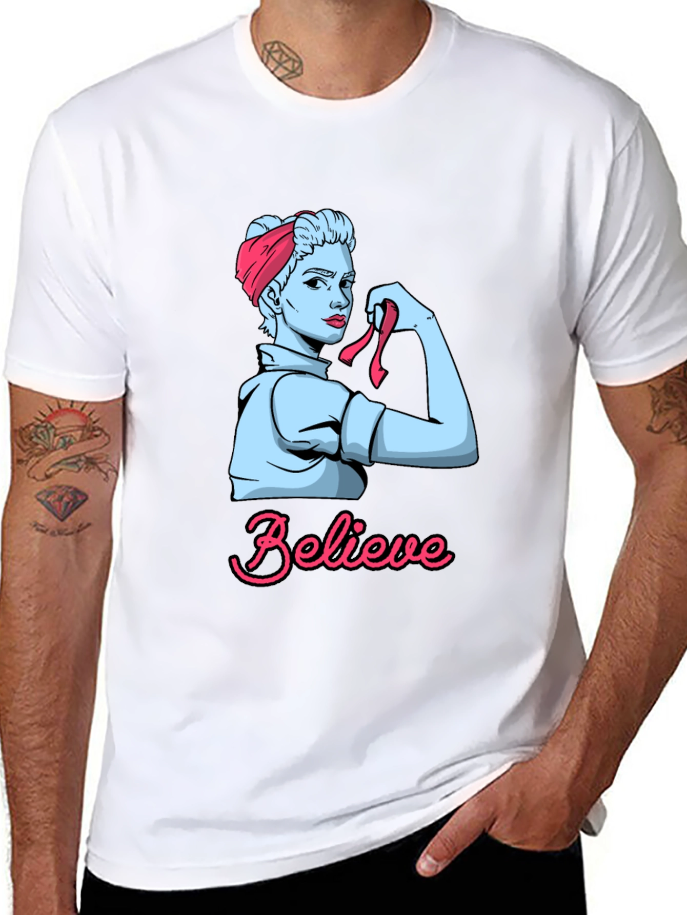 Believe Rosie the Riveter Graphic T-Shirt