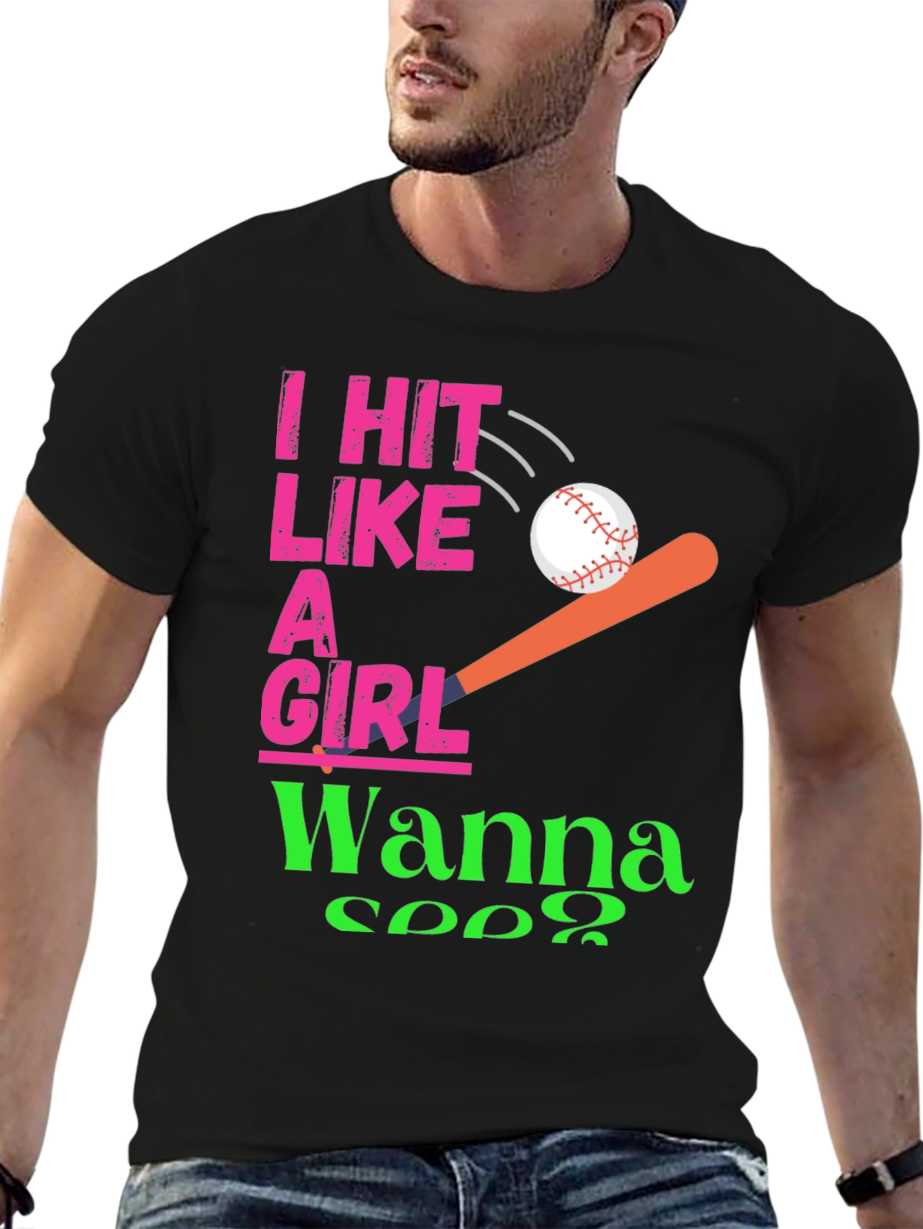 I Hit Like a Girl T-Shirt Softball Tee