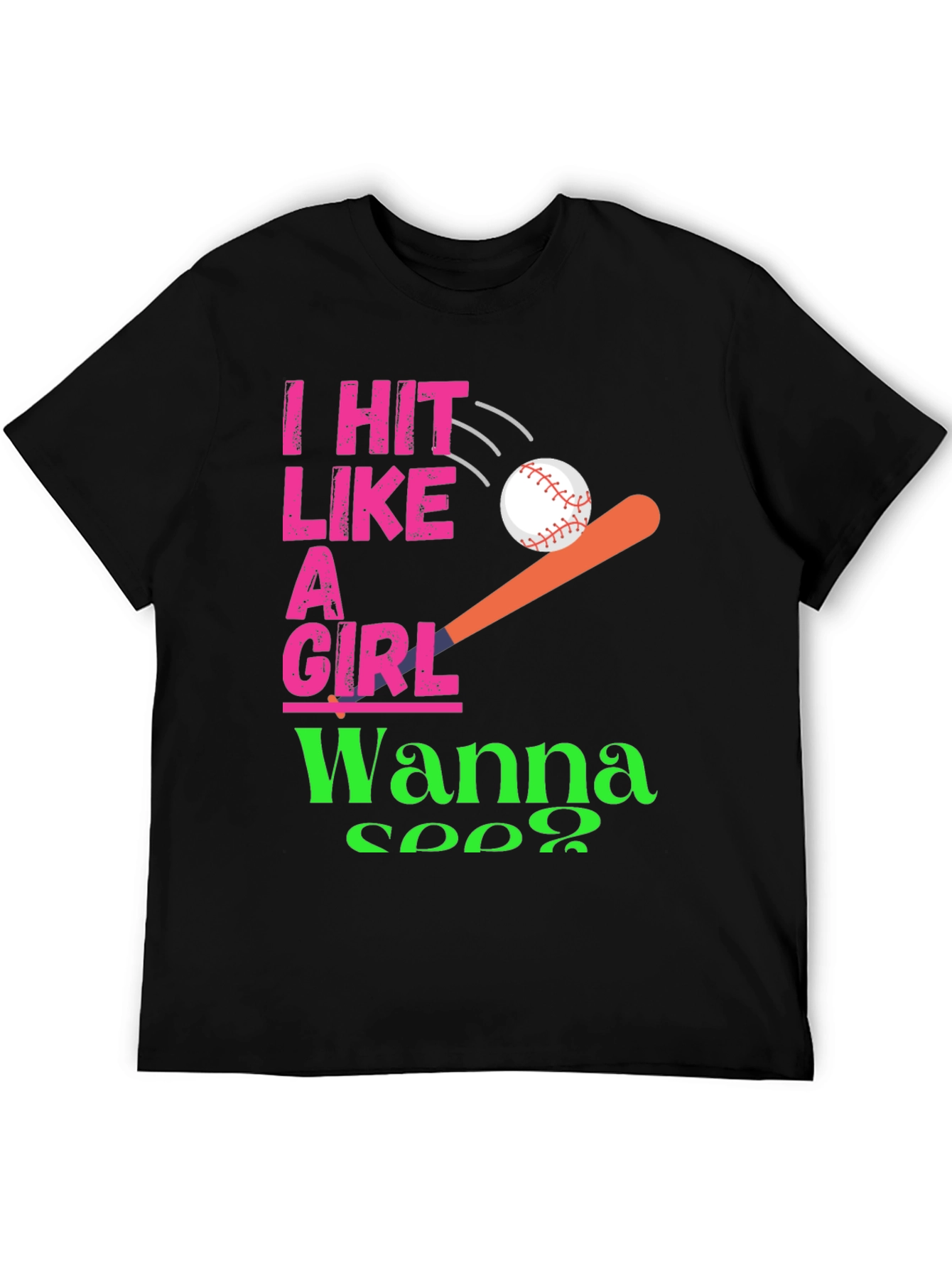 I Hit Like a Girl T-Shirt Softball Tee
