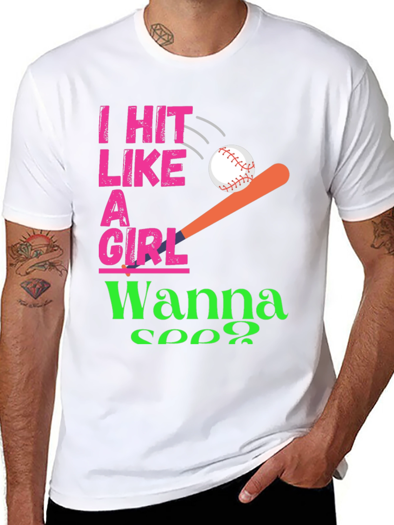 I Hit Like a Girl T-Shirt Softball Tee