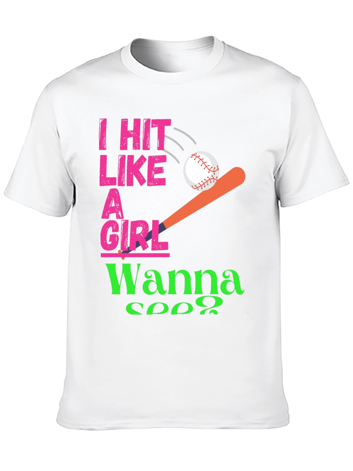 I Hit Like a Girl T-Shirt Softball Tee