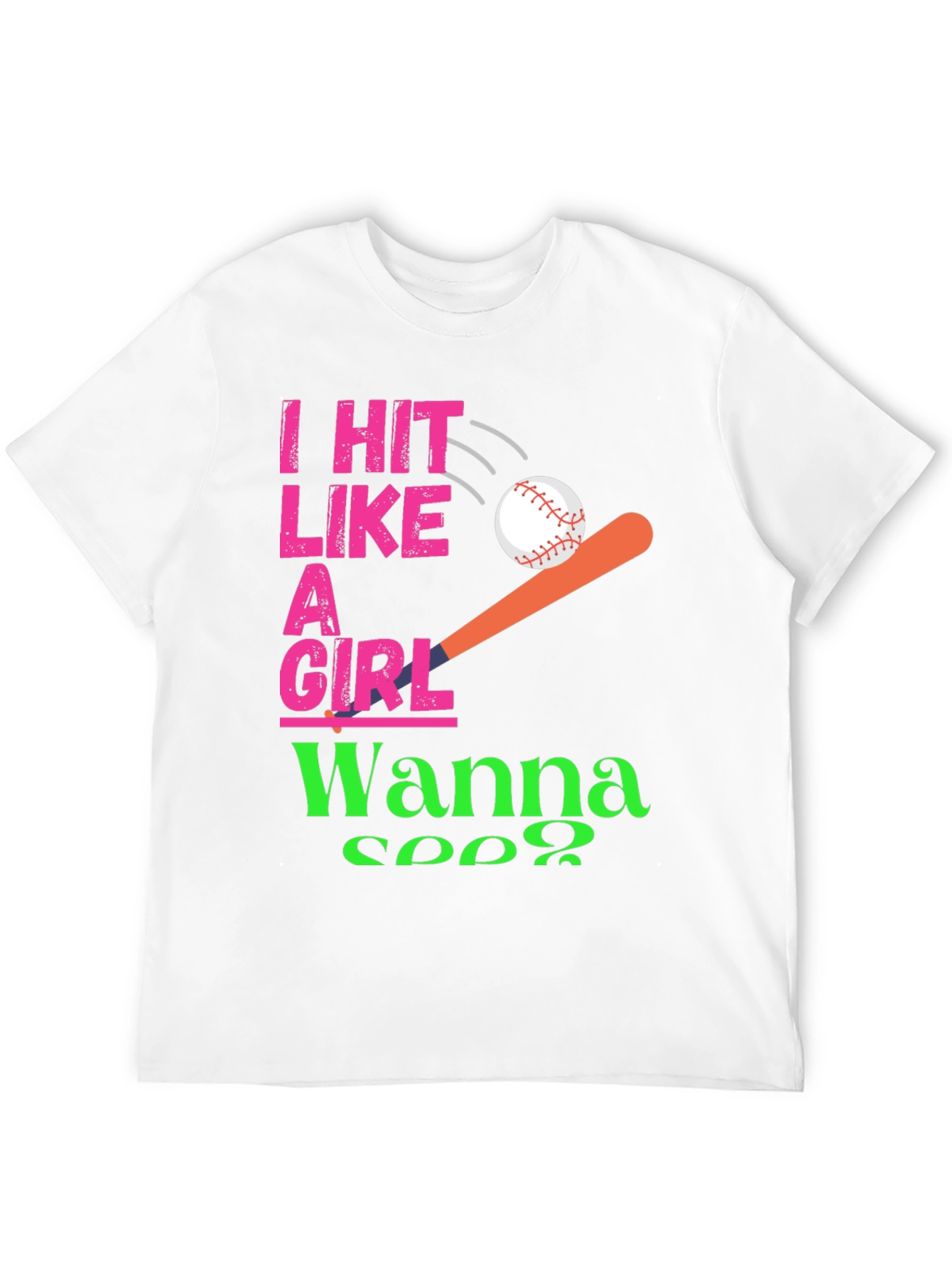 I Hit Like a Girl T-Shirt Softball Tee