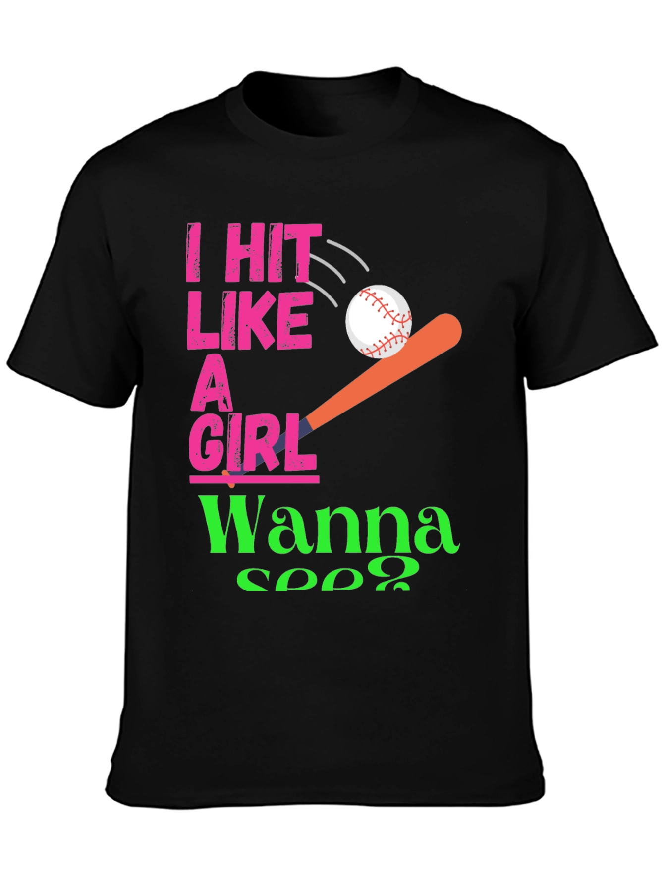 I Hit Like a Girl T-Shirt Softball Tee