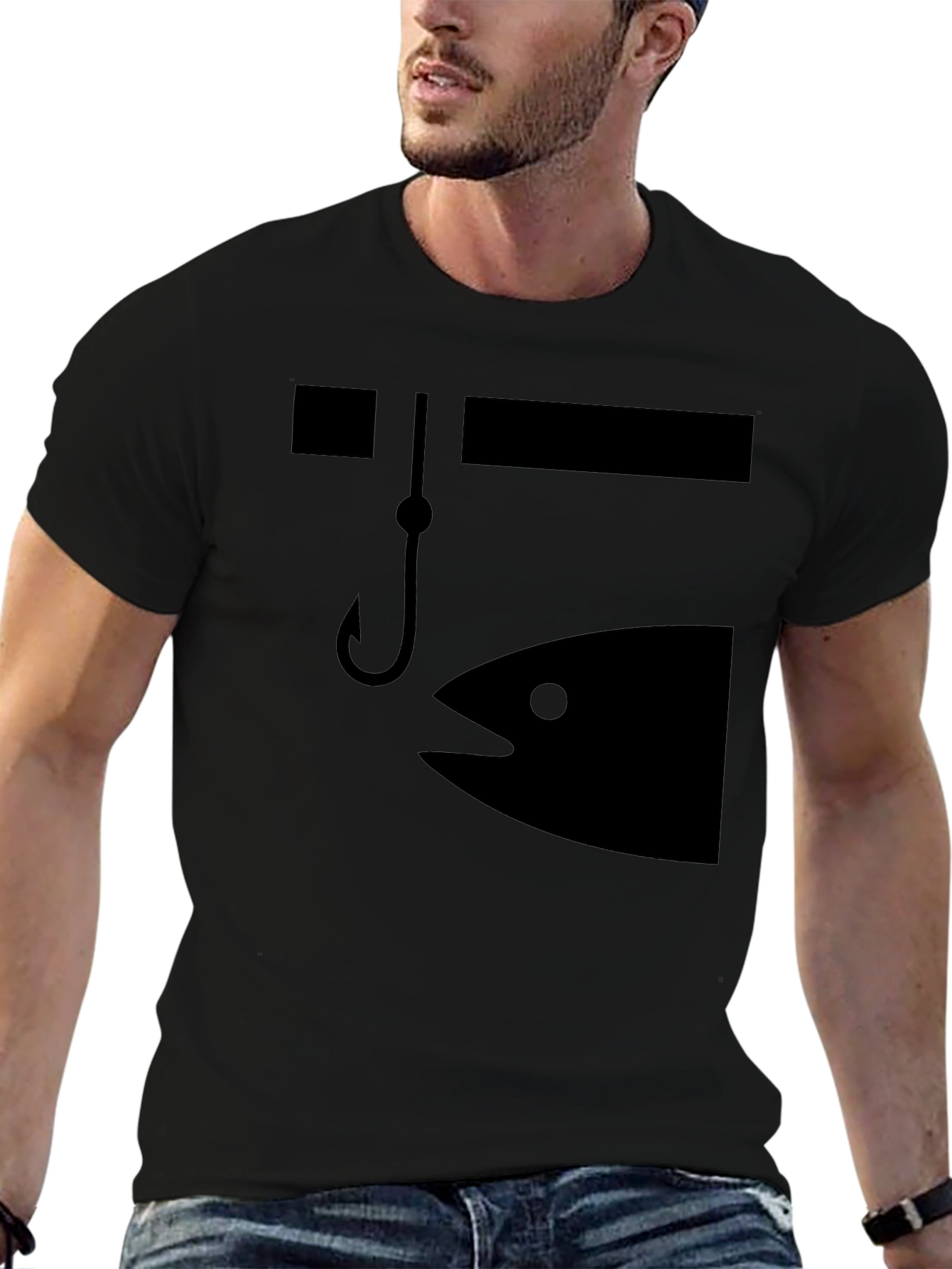Fishing Graphic Tee - Bait & Hook Design