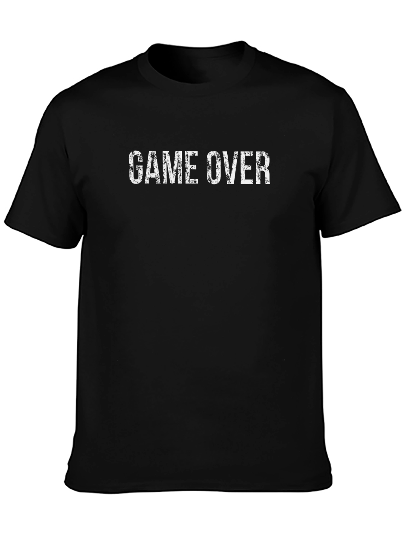 Game Over Graphic Tee - Black Cotton T-Shirt