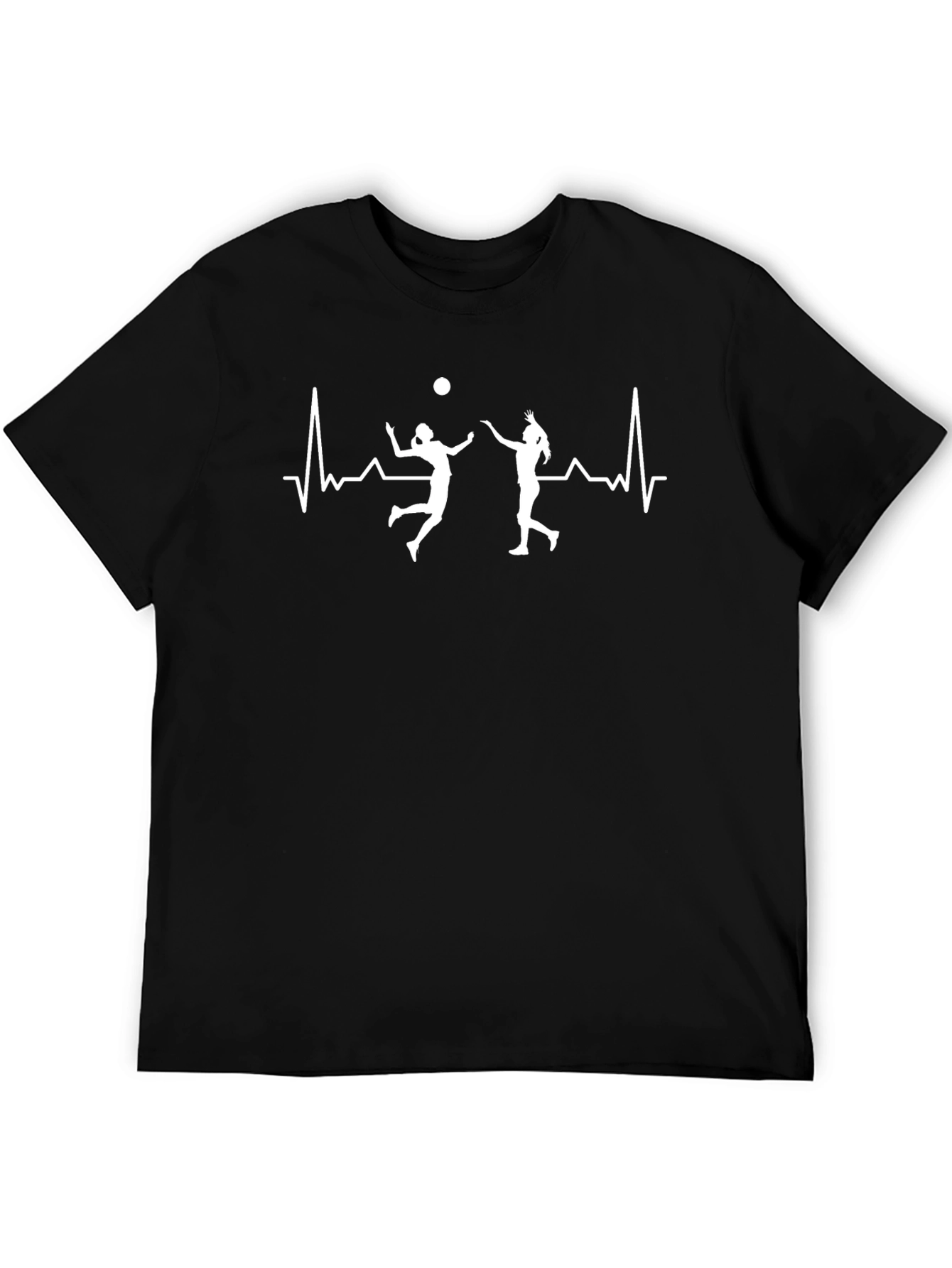 Volleyball Heartbeat Graphic T-Shirt
