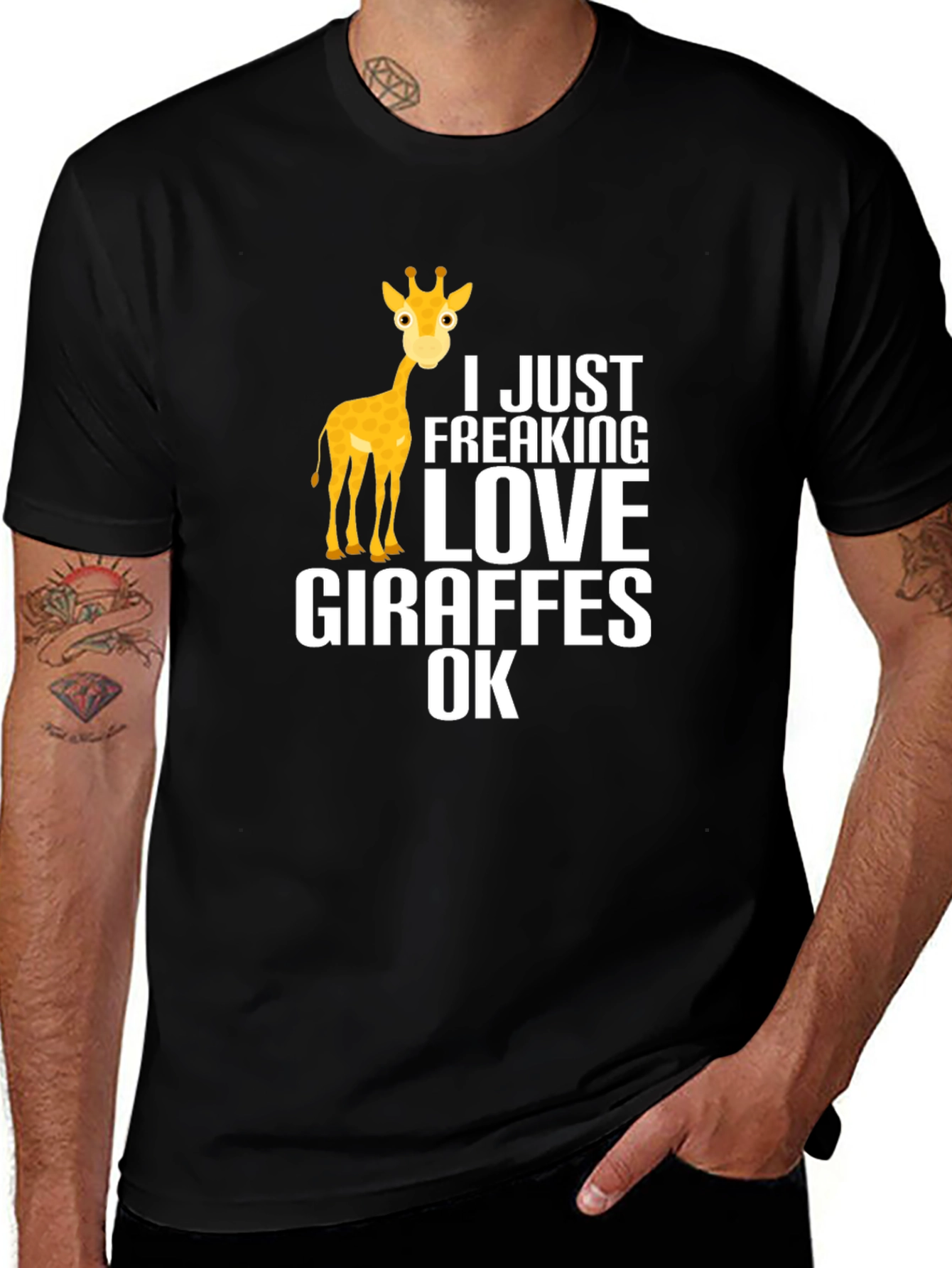 I Love Giraffes Graphic T-Shirt