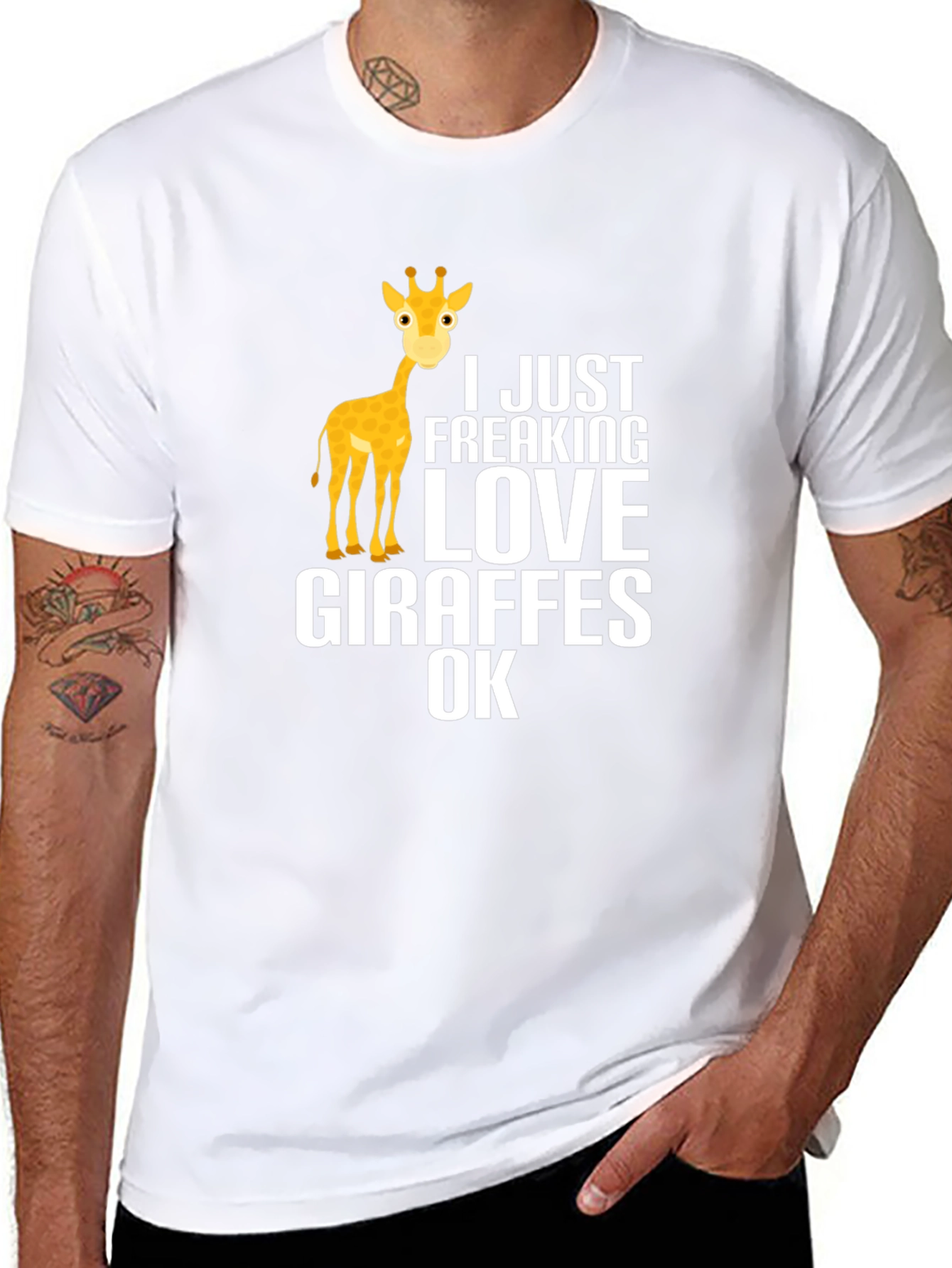 I Love Giraffes Graphic T-Shirt