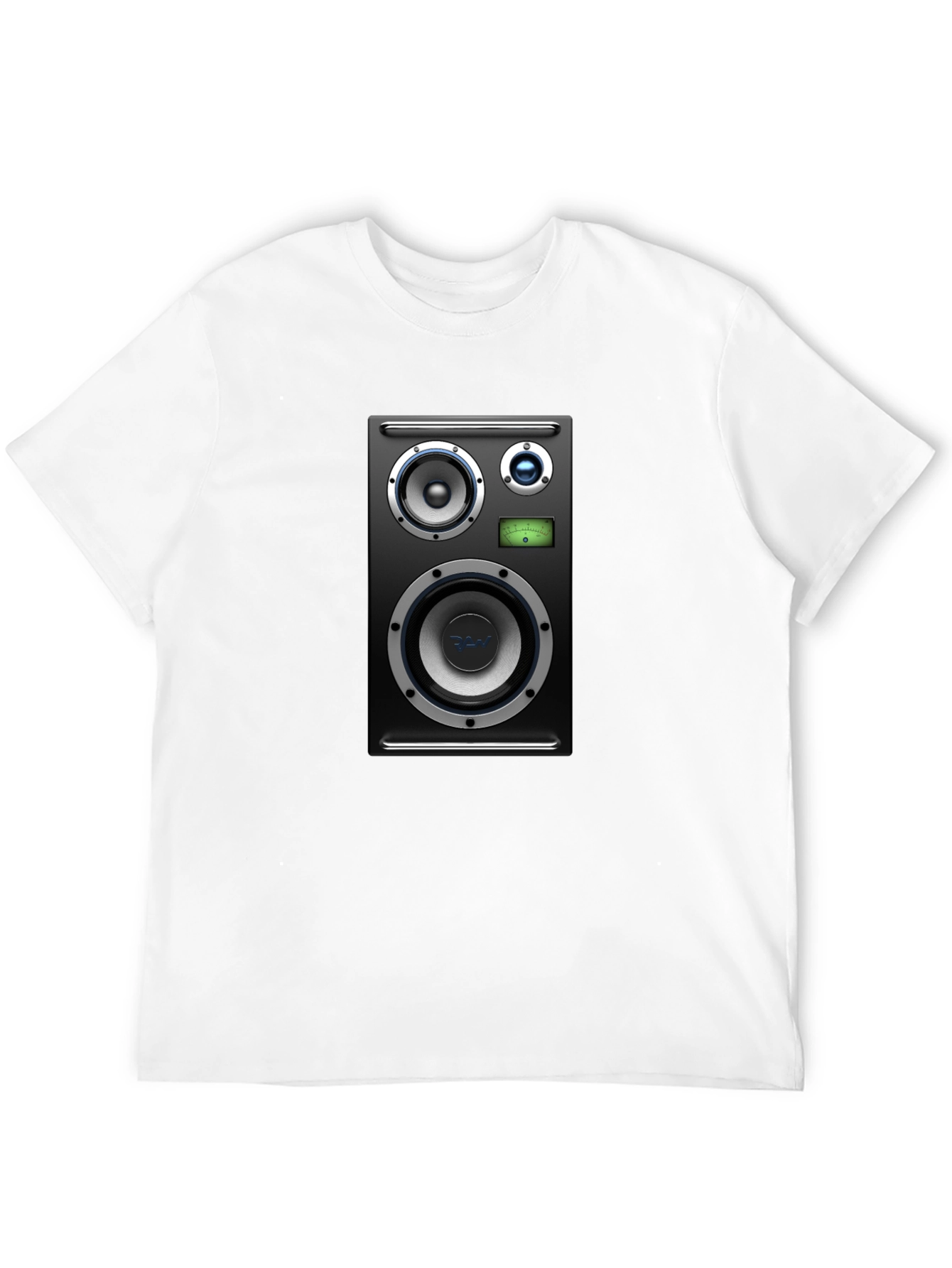 Speaker Graphic Tee - Black Cotton T-Shirt