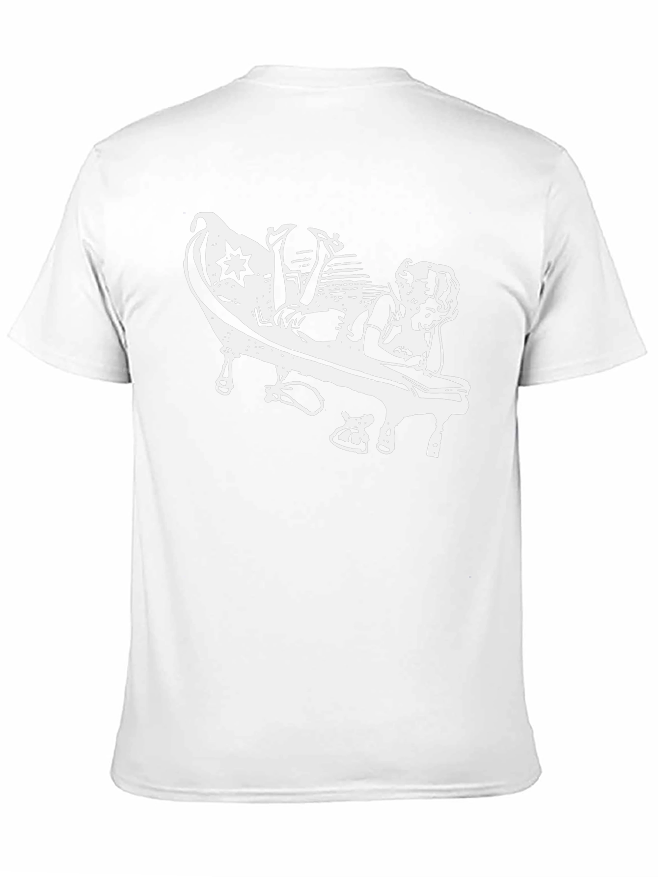 Stylish Black Graphic Tee - Piano Player Design