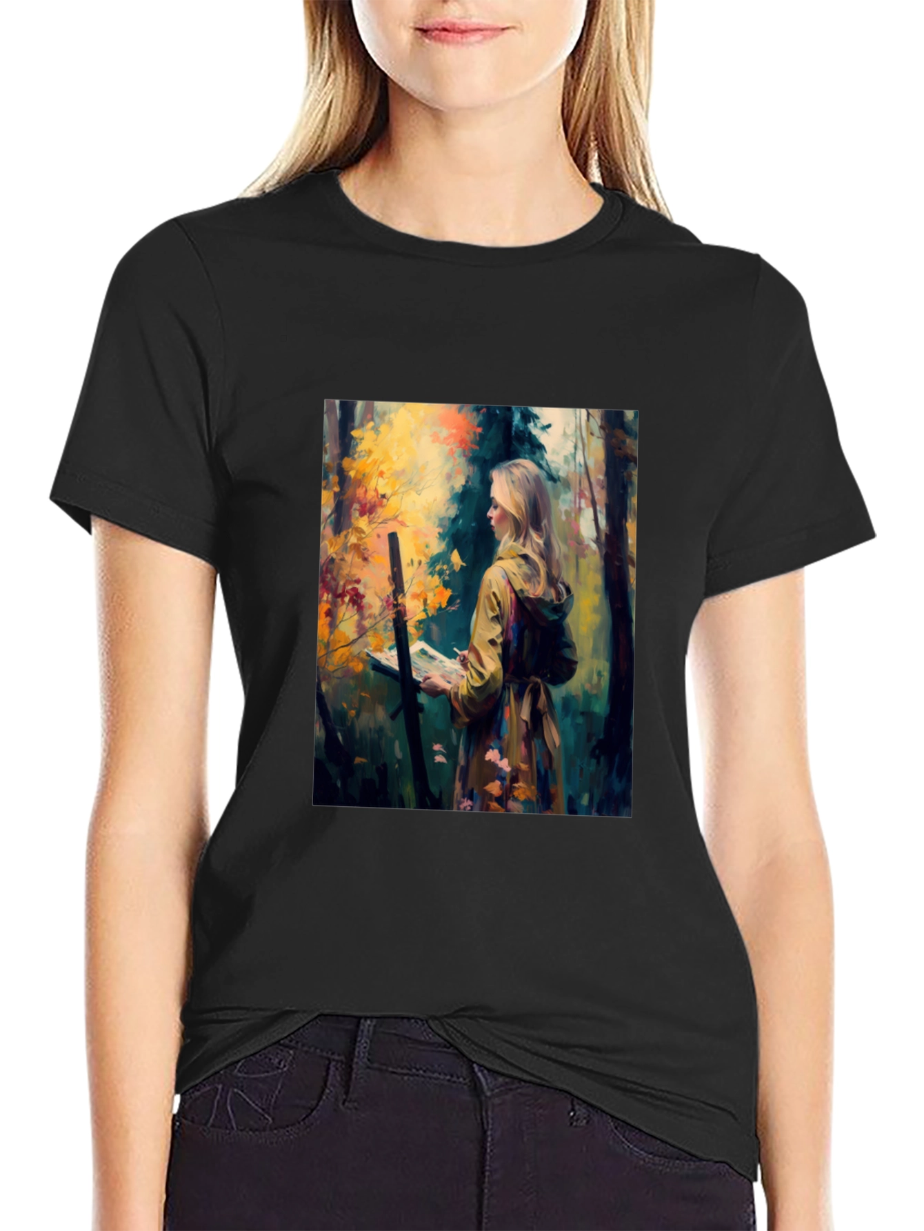 Artist in Woods Graphic Tee - Black
