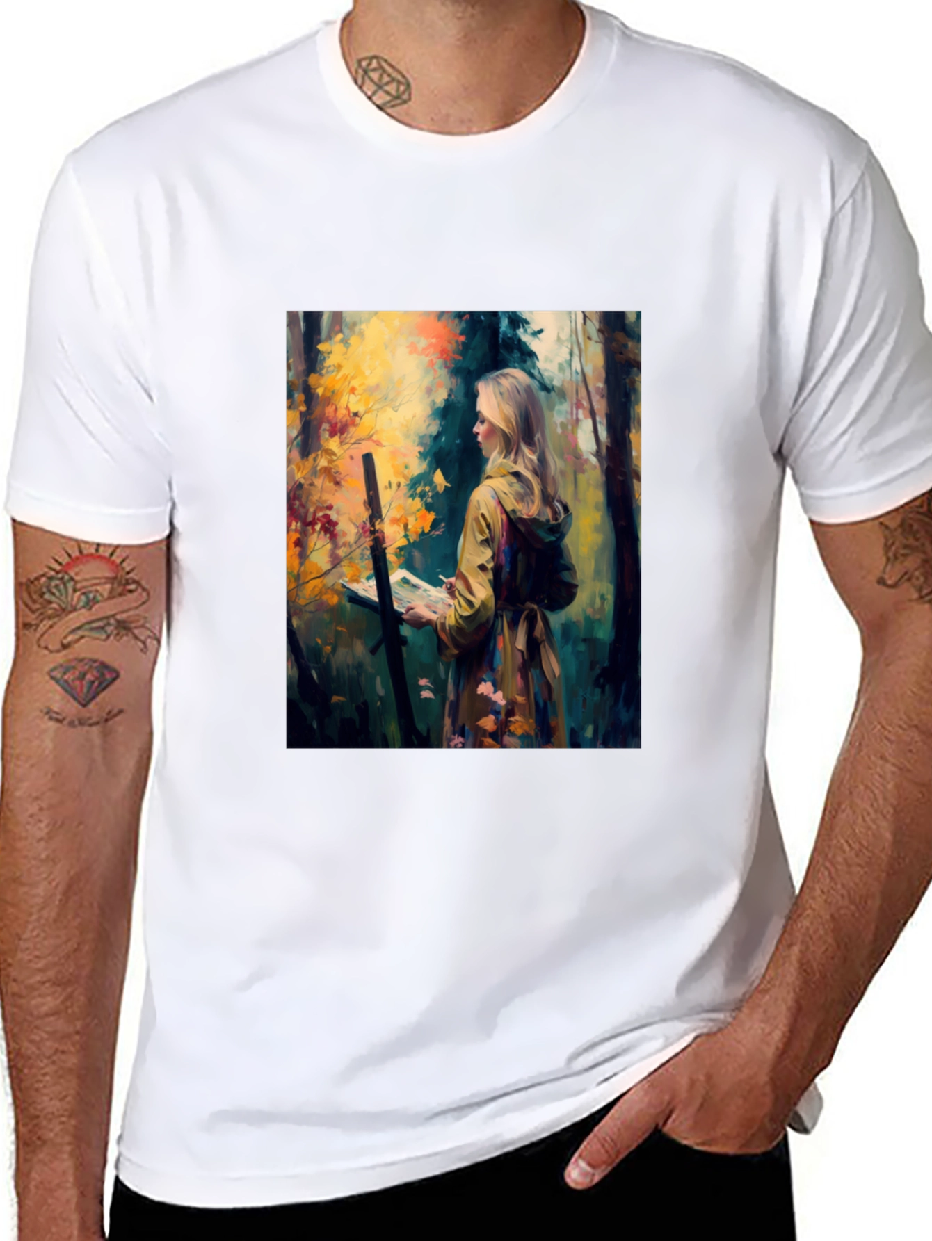 Artist in Woods Graphic Tee - Black