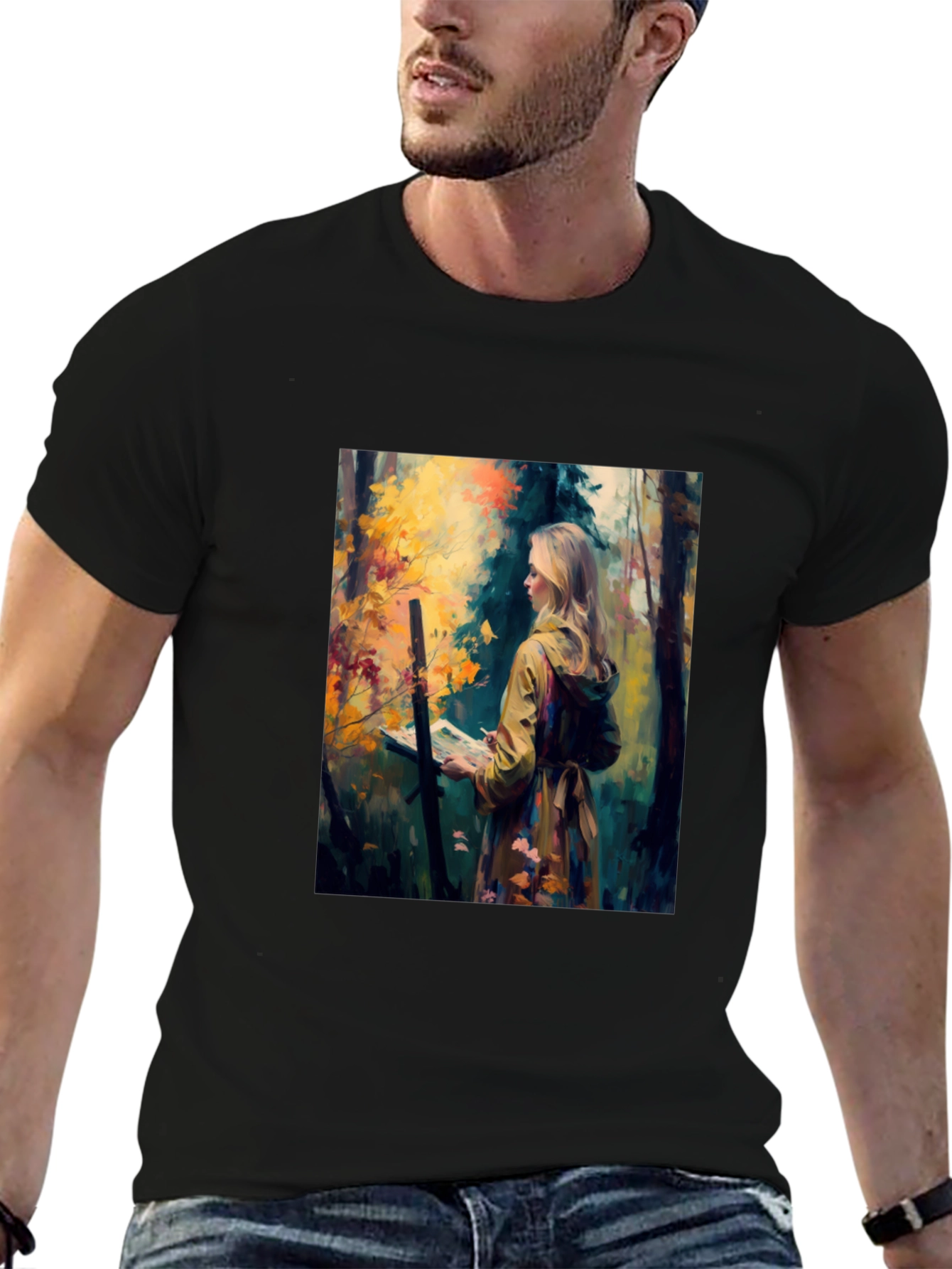 Artist in Woods Graphic Tee - Black